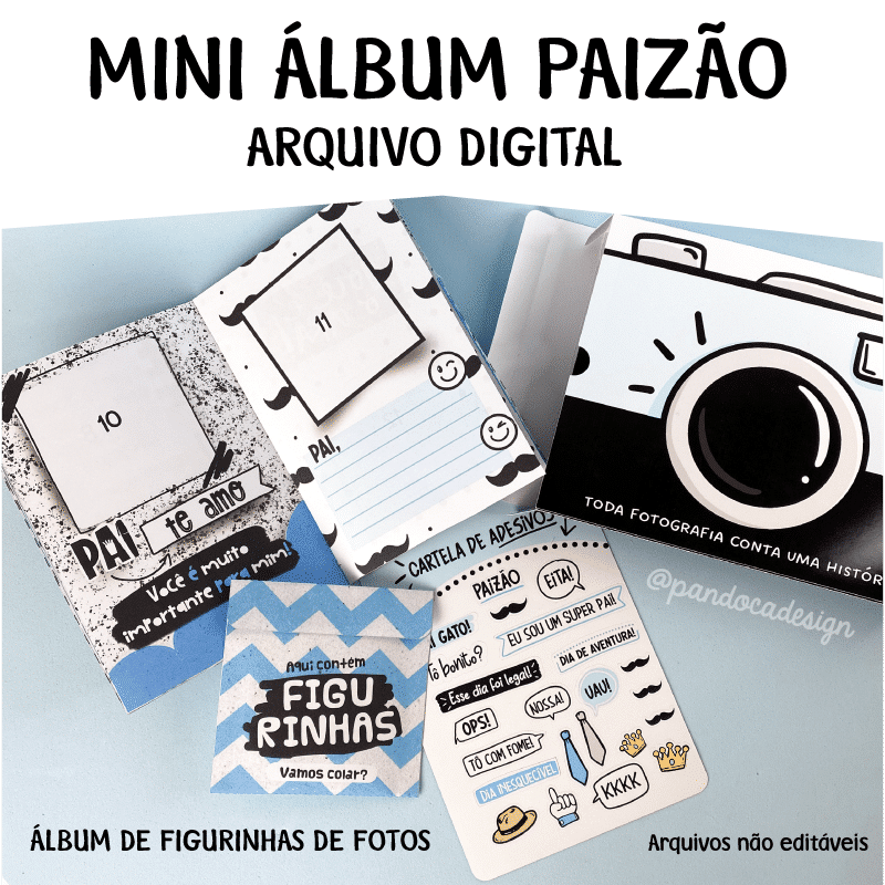 Arquivo Digital – Mini Álbum PAIS + Caixa 2021 – Pandoca ♡ Design